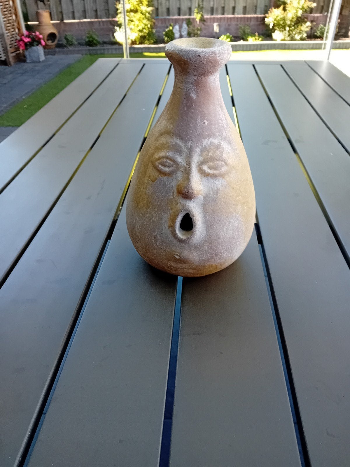 Decoratieve vaas met gezicht - 25 cm hoog, Ophalen