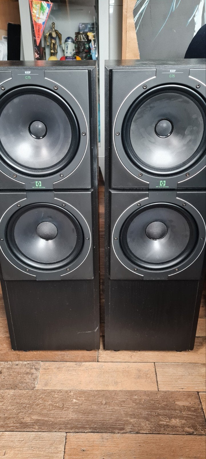 2 x KEF C75 Speakers, Audio, Tv en Foto, Ophalen, Vloerstaande luidspreker, Gebruikt, 120 tot 150 watt