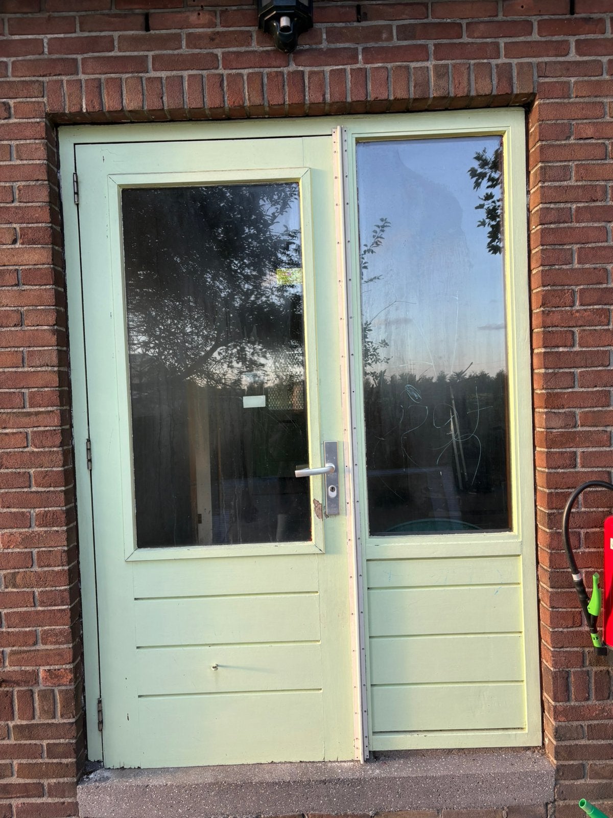 Tuindeur, Ophalen, Gebruikt, 200 tot 215 cm, Glas