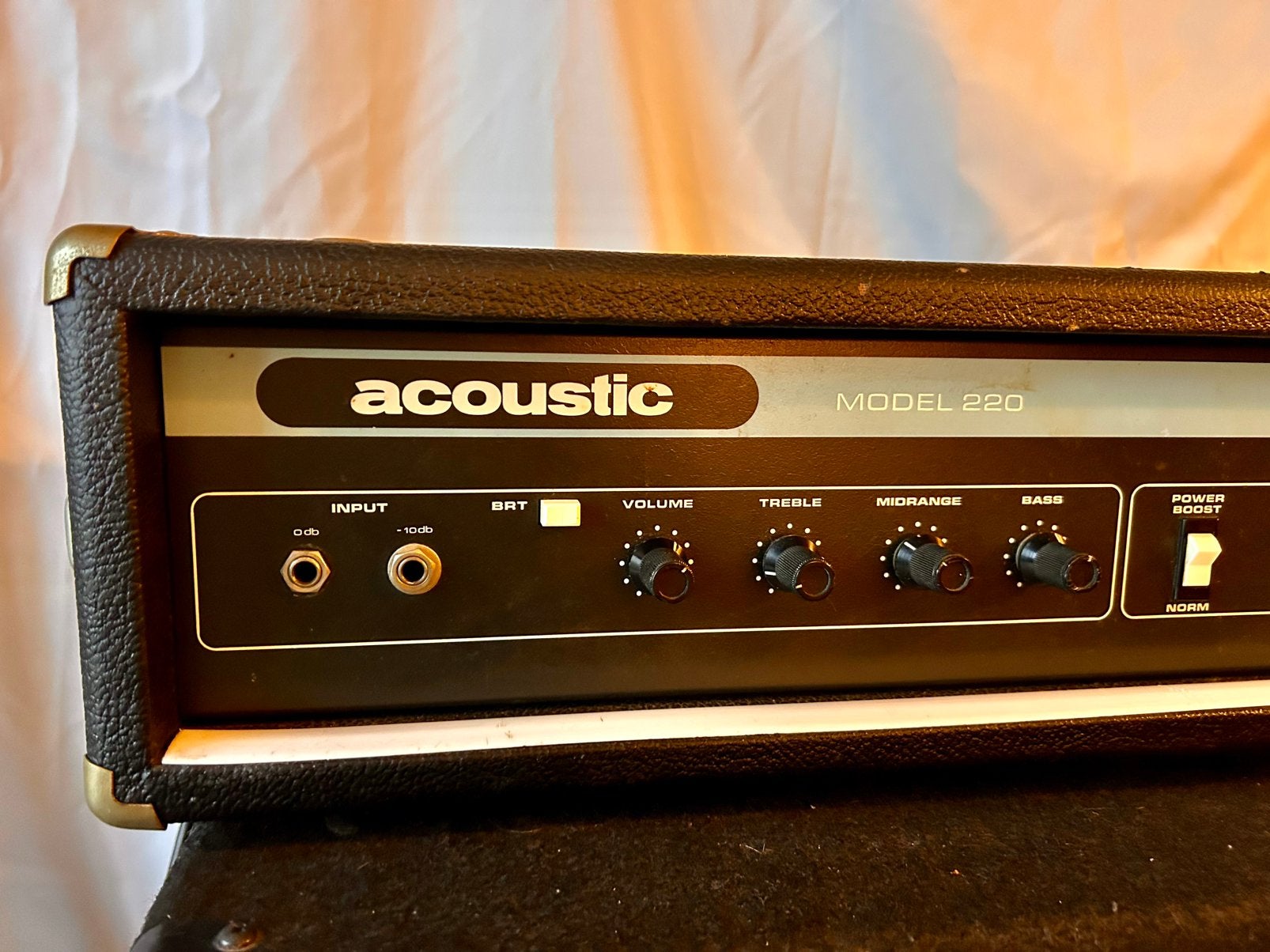 Acoustic 220 bass head & Peavey 115 Black Widow cab, Ophalen, Gebruikt, Basgitaar, 100 watt of meer