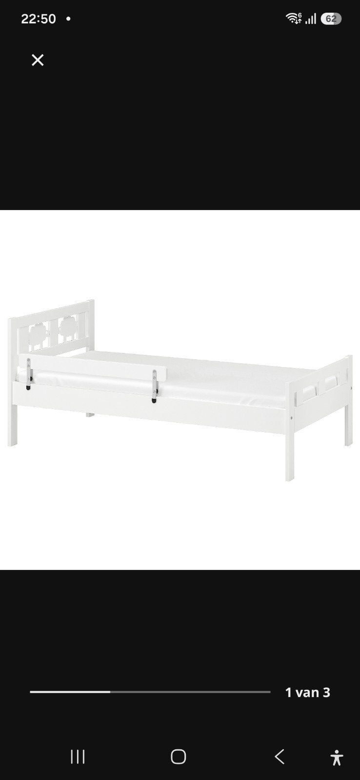IKEA Kritter kinderbed met lattenbodem en matras, Kinderen en Baby's, Kinderkamer | Bedden, Gebruikt, 140 tot 160 cm, 70 tot 85 cm