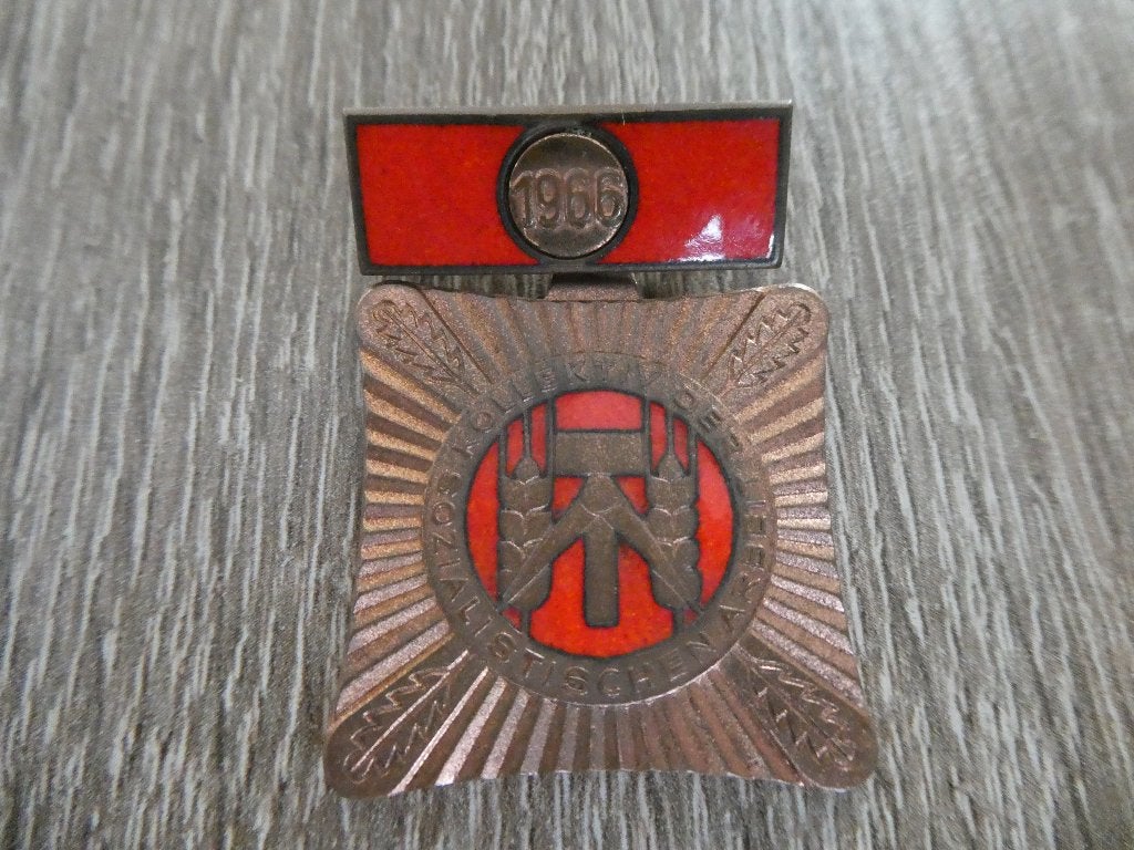 Draaginsigne Sozialistich Arbeiten Lernen und leben. 1966, Ophalen of Verzenden, Overige materialen, Buitenland
