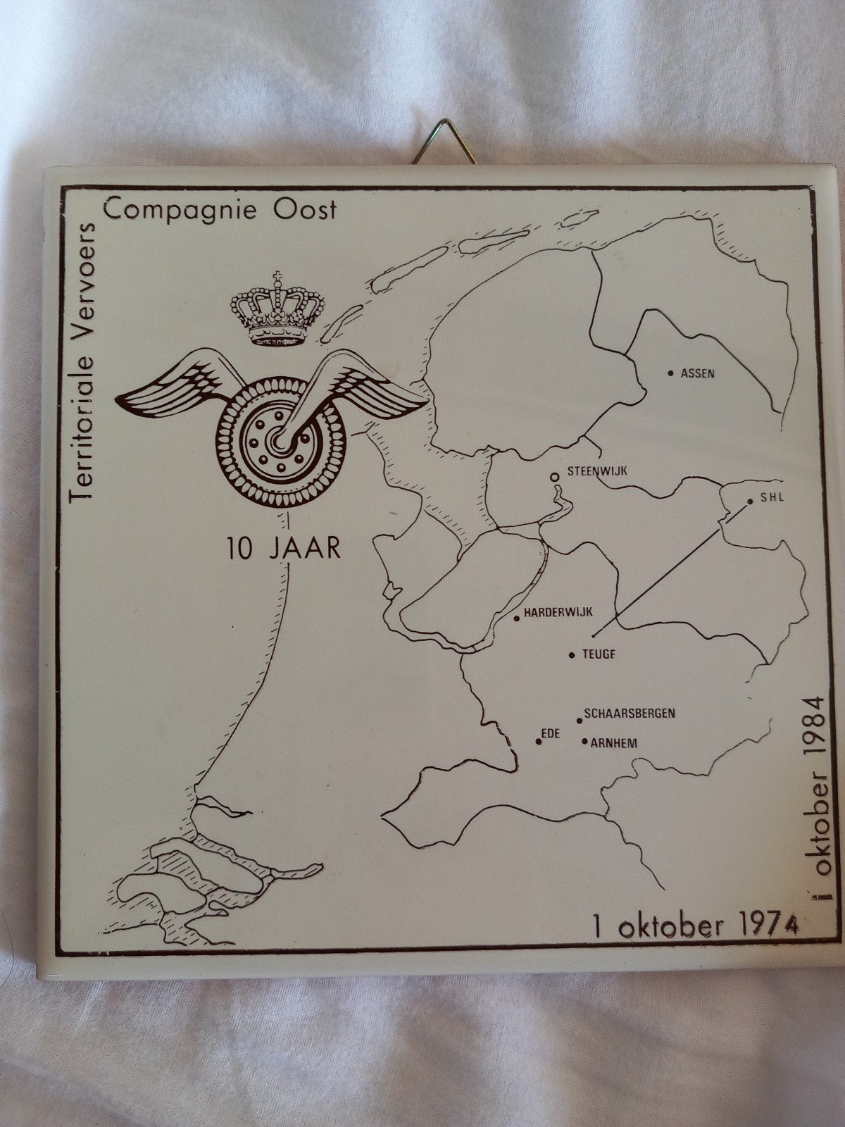 siertegel territoriale vervoerscompagnie oost landmacht, Ophalen of Verzenden, Landmacht, Nederland