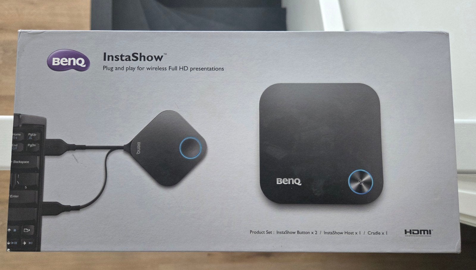 BenQ InstaShow WDC10 Draadloos Presentatiesysteem, Audio, Tv en Foto, Beamers, Overige technologieën, Zo goed als nieuw, Full HD (1080)