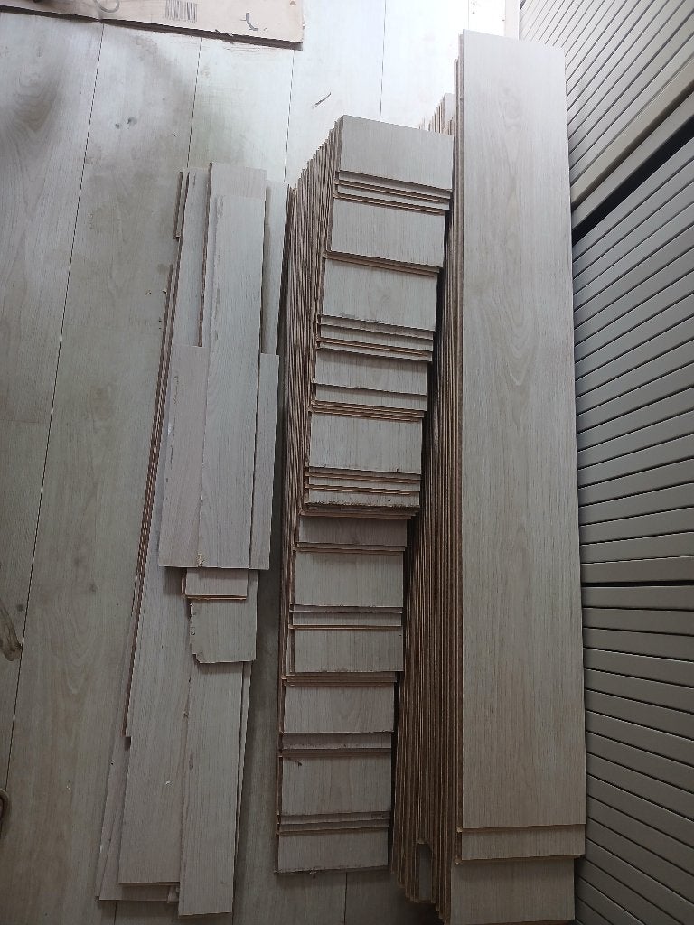 Laminaat vloer - licht eiken, Ophalen, Gebruikt, 50 tot 150 cm, 10 m² of meer