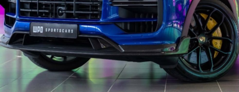 Originele Techart Porsche Cayenne Carbon Frontsplitter, Ophalen, Voor, Porsche, Bumper