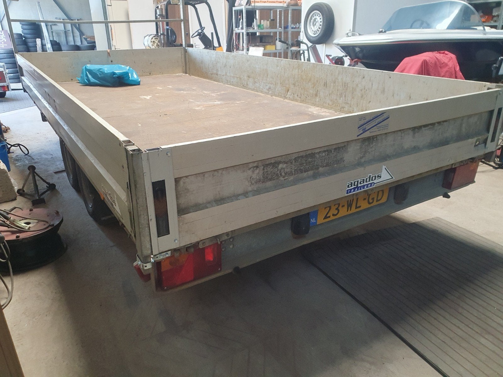 Agados plateau 425x205  2500KG bj 2014 super nu 1950ex, Auto diversen, Aanhangers en Bagagewagens, Ophalen of Verzenden