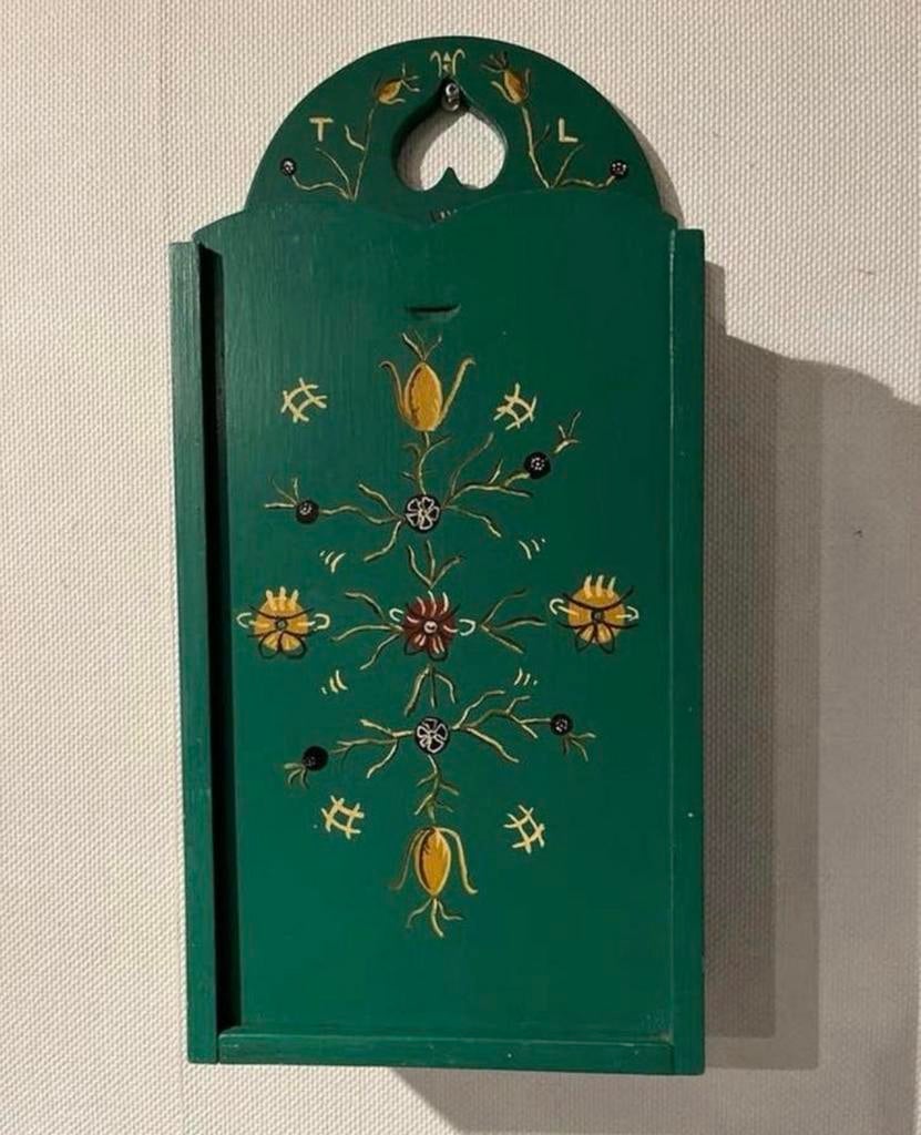 Vintage groene houten schooltas, Antiek en Kunst, Ophalen of Verzenden