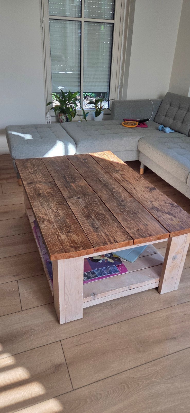 Steigerhout salontafel 120x80, Ophalen, 100 tot 150 cm, 50 tot 100 cm, Overige houtsoorten