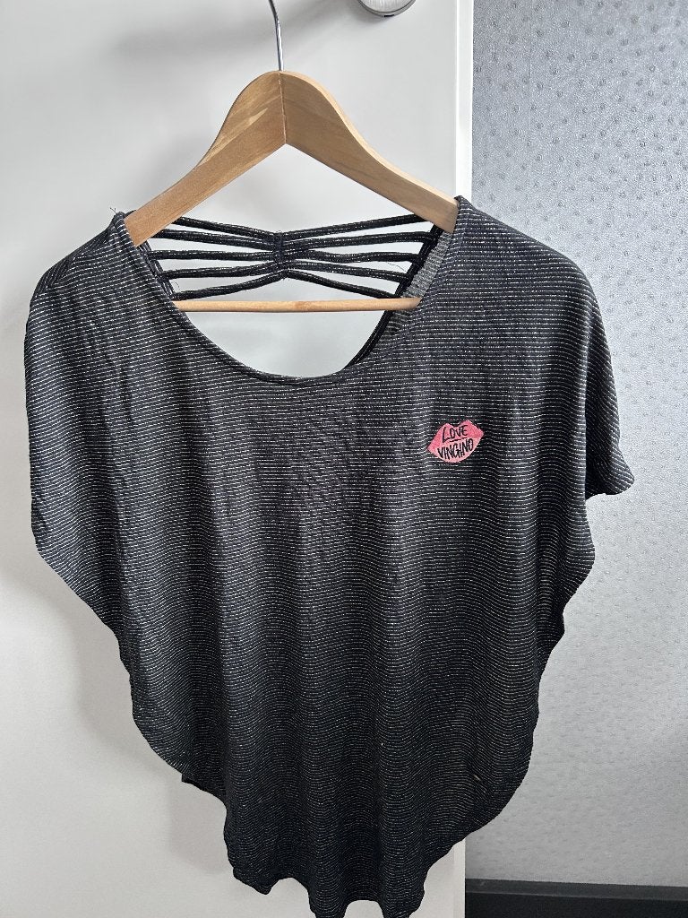 Vingino top/poncho met open rug en glitter strepen  maat 176, Meisje, Ophalen of Verzenden, Zo goed als nieuw, Vingino
