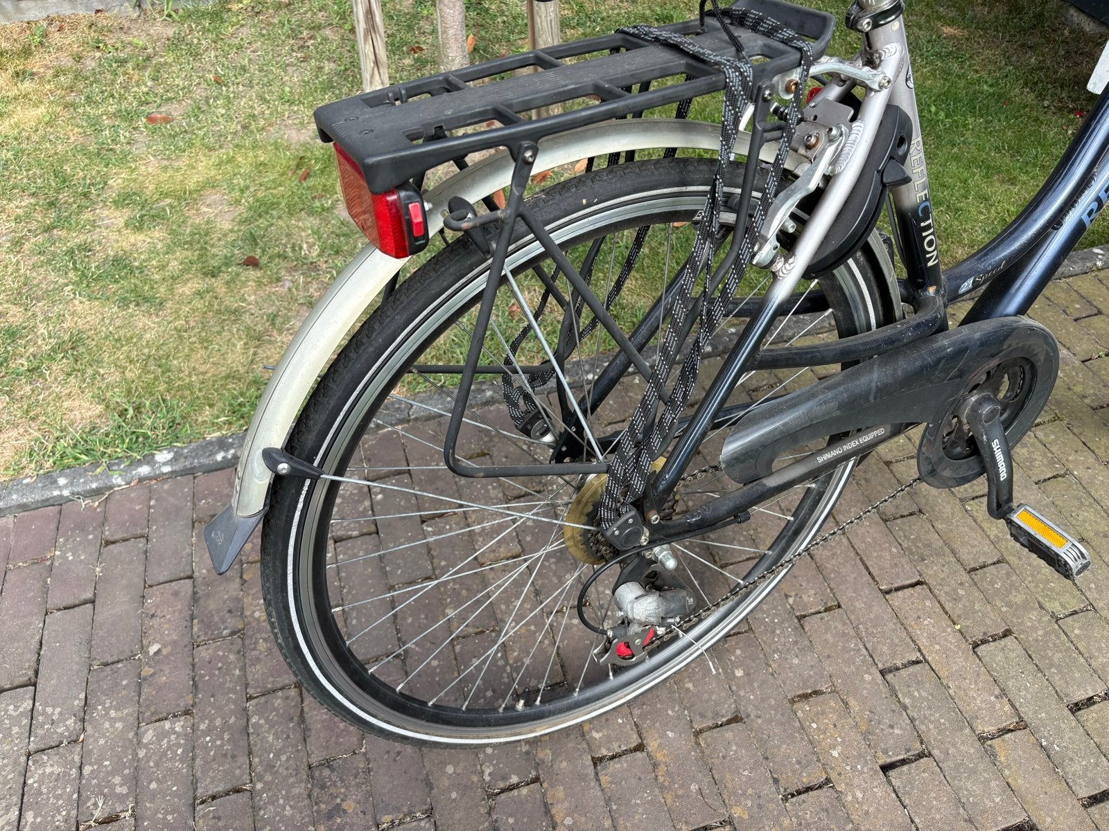 Damesfiets Reflection met versnellingen en bagagedrager, Velgrem, Versnellingen, Ophalen, Overige merken
