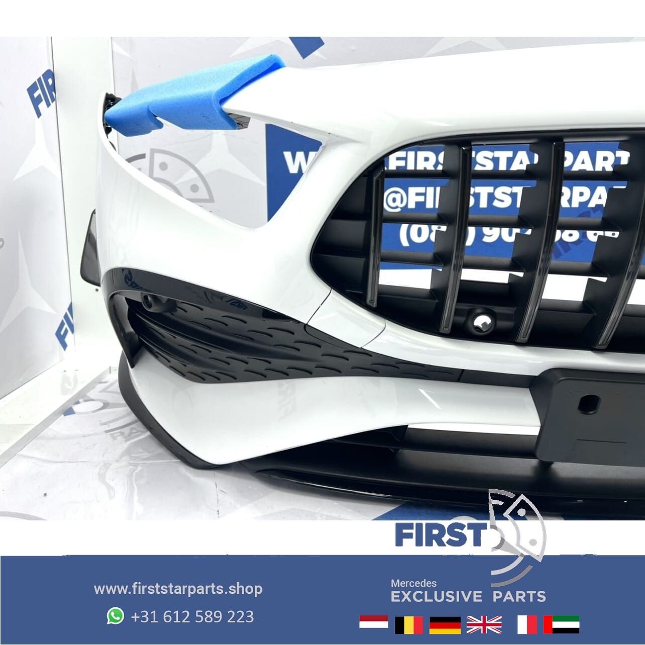 W177 FACELIFT BUMPER A35 AMG VOORBUMPER COMPLEET AERO PAKKET, Gebruikt, -, Voor, Ophalen of Verzenden