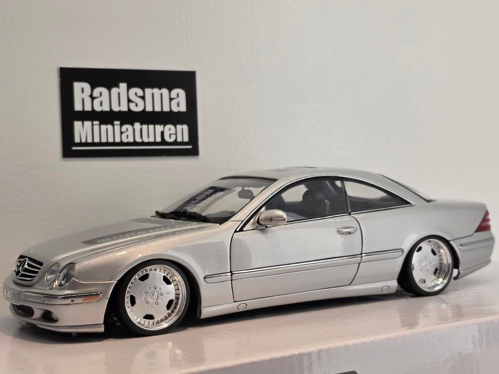 Mercedes-Benz CL 500 - Verlaagd + AMG MONOBLOCK 1:18 AUTOart, Hobby en Vrije tijd, Modelauto's | 1:18, Auto, Autoart, Ophalen of Verzenden