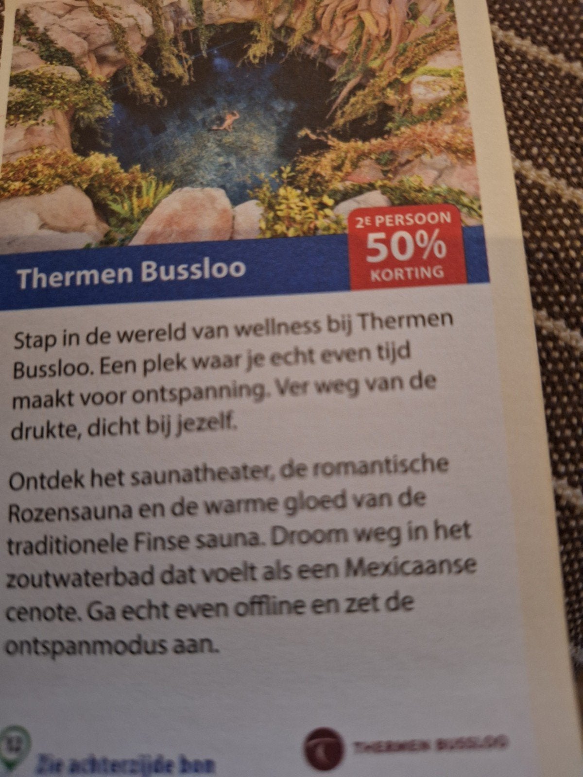 2e pers 50% korting op entree thermen bussloo, Drie personen of meer, Kortingsbon, Spa of Sauna