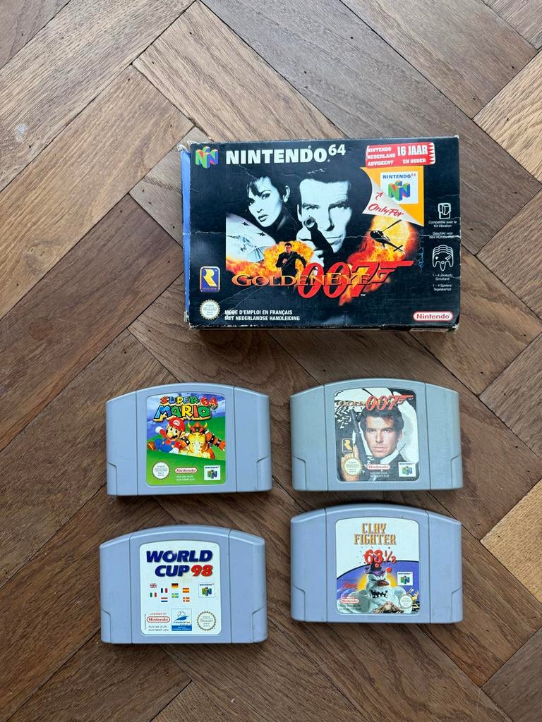 4 Nintendo 64 spellen, inclusief GoldenEye 007, Gebruikt, Shooter, Eén computer, Ophalen of Verzenden