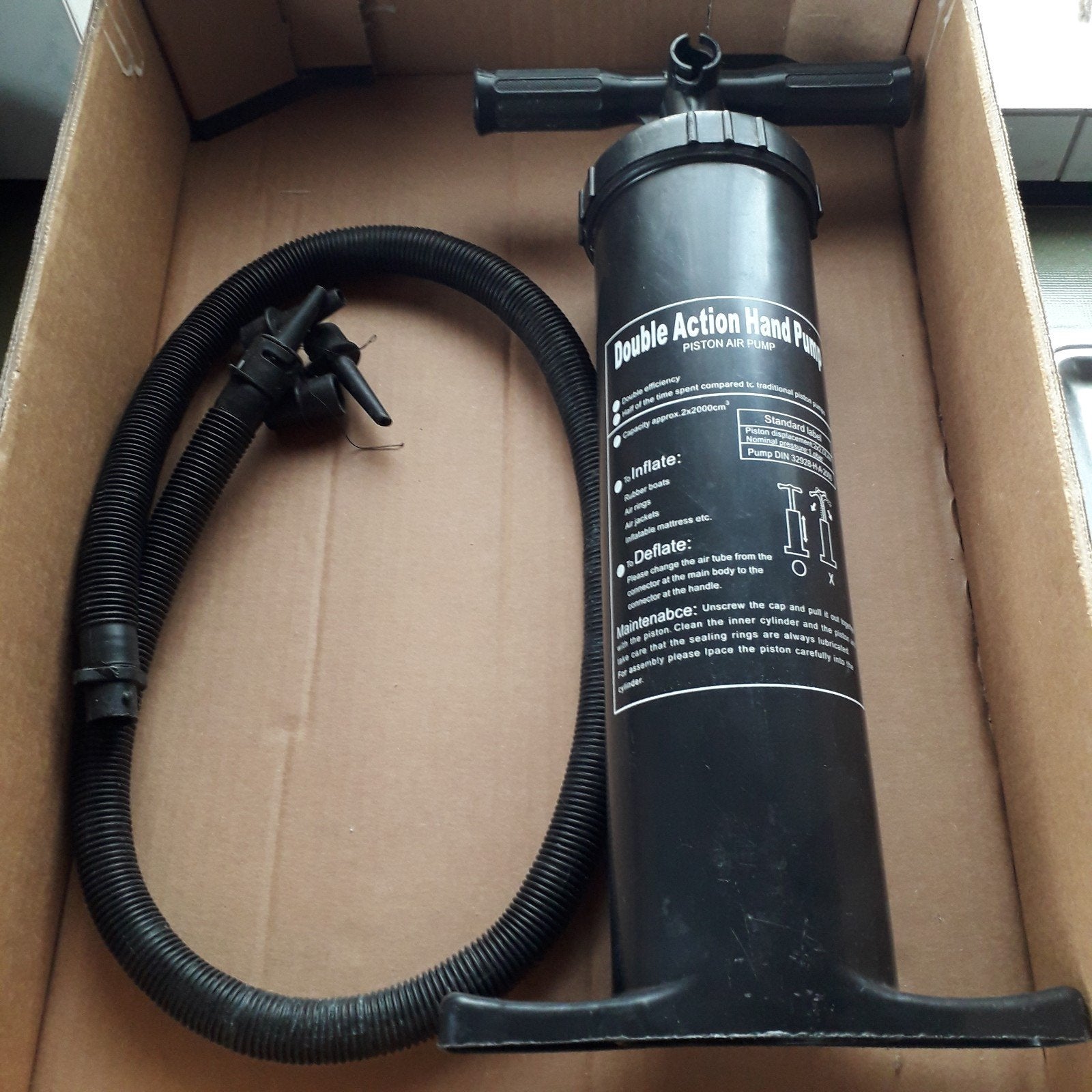 Double Action Handpomp - Piston Air Pump, Ophalen, Gebruikt