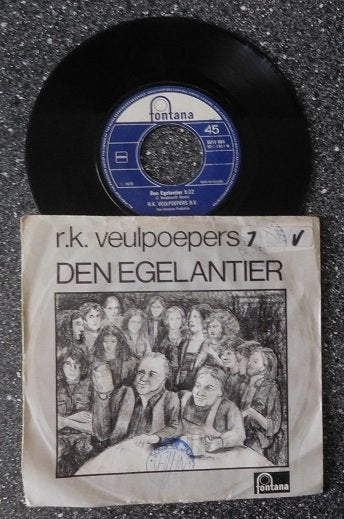R.K. Veulpoepers - den egelantier (vanaf € 2,00), Verzenden, Zo goed als nieuw, 7 inch, Levenslied of Smartlap