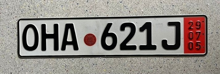 Kentekenplaat / Nummerbord Export Duitsland, Verzenden, Zo goed als nieuw, Auto's