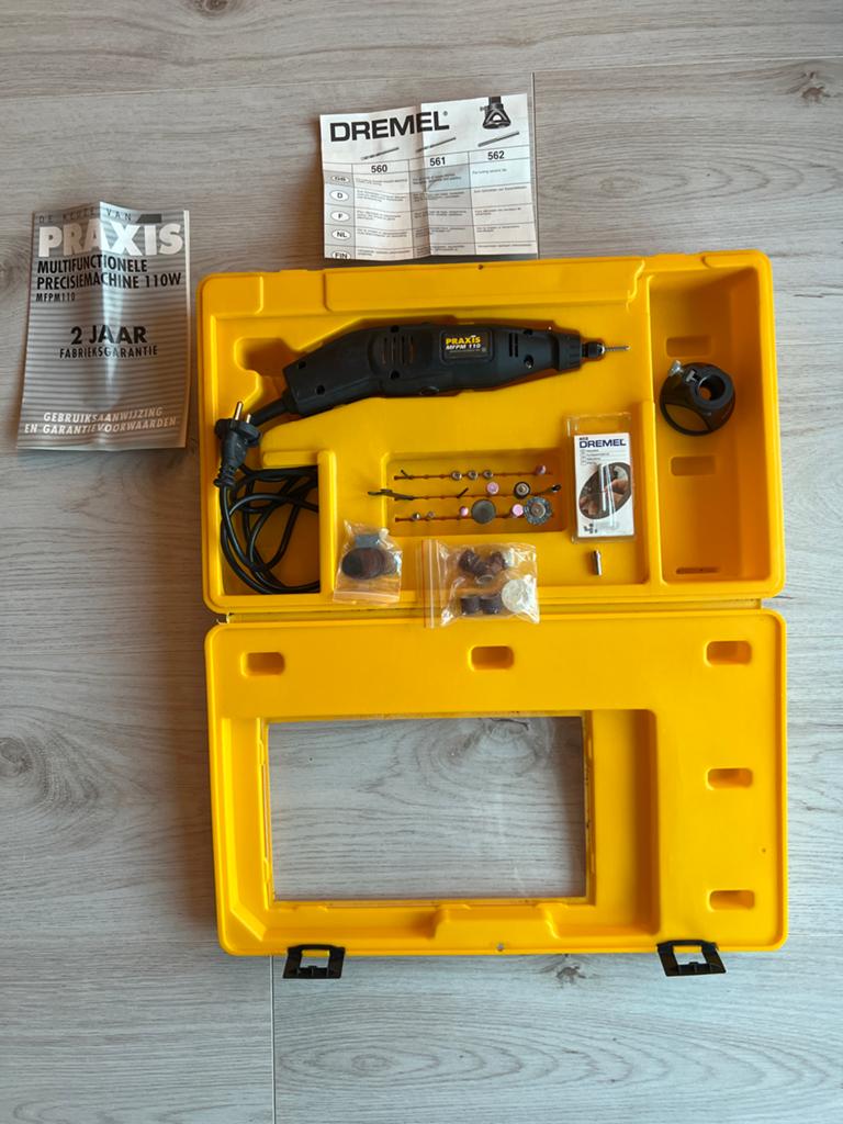 Dremel Praxis Multifunctionele Precisie Machine 110W, Doe-het-zelf en Verbouw, Meetapparatuur, Zo goed als nieuw, Ophalen