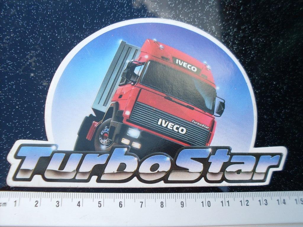 sticker iveco turbostar logo truck vrachtwagen vrachtauto, Verzenden, Zo goed als nieuw, Auto of Motor