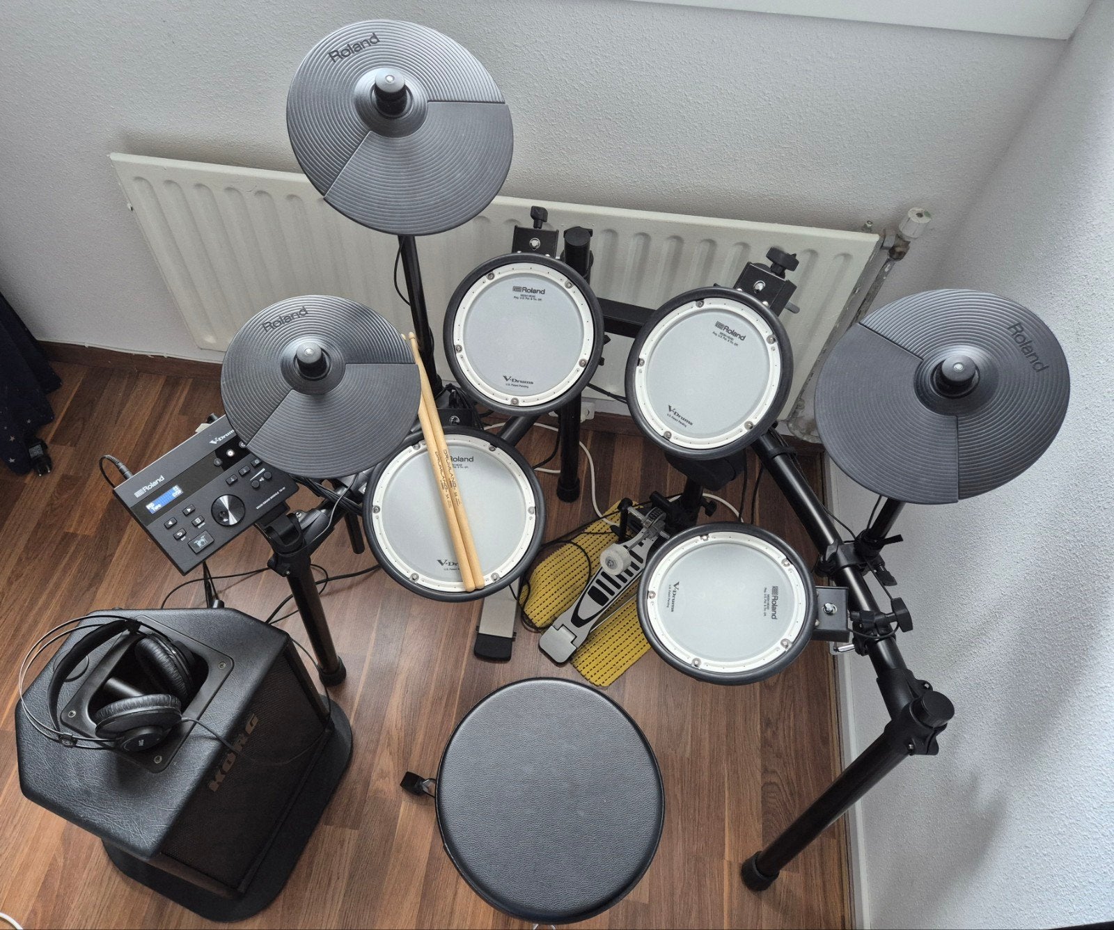 Roland TD-07DMK V-Drum Set met accessoires, Ophalen, Zo goed als nieuw, Roland, Elektronisch
