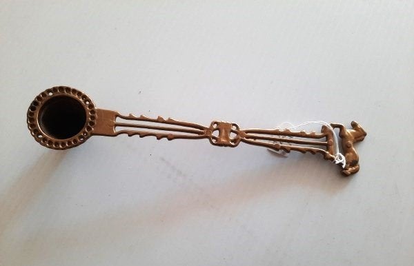 Vintage Messing Kaarsendover Scandinavische Stijl met Paard, Ophalen of Verzenden