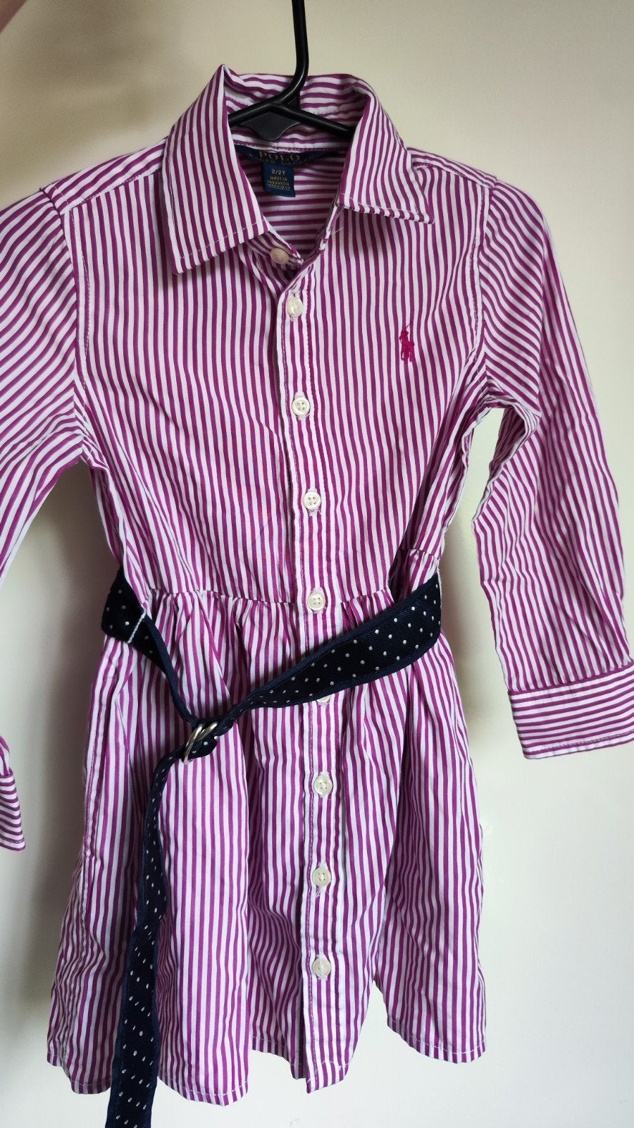 Ralph Lauren gestreepte jurk voor meisjes - maat 2T, Ophalen of Verzenden, Zo goed als nieuw, Ralph Lauren, Meisje
