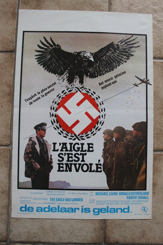 filmaffiche The Eagle Has Landed 1976 filmposter, Rechthoekig Staand, Ophalen of Verzenden, Zo goed als nieuw, A1 t/m A3