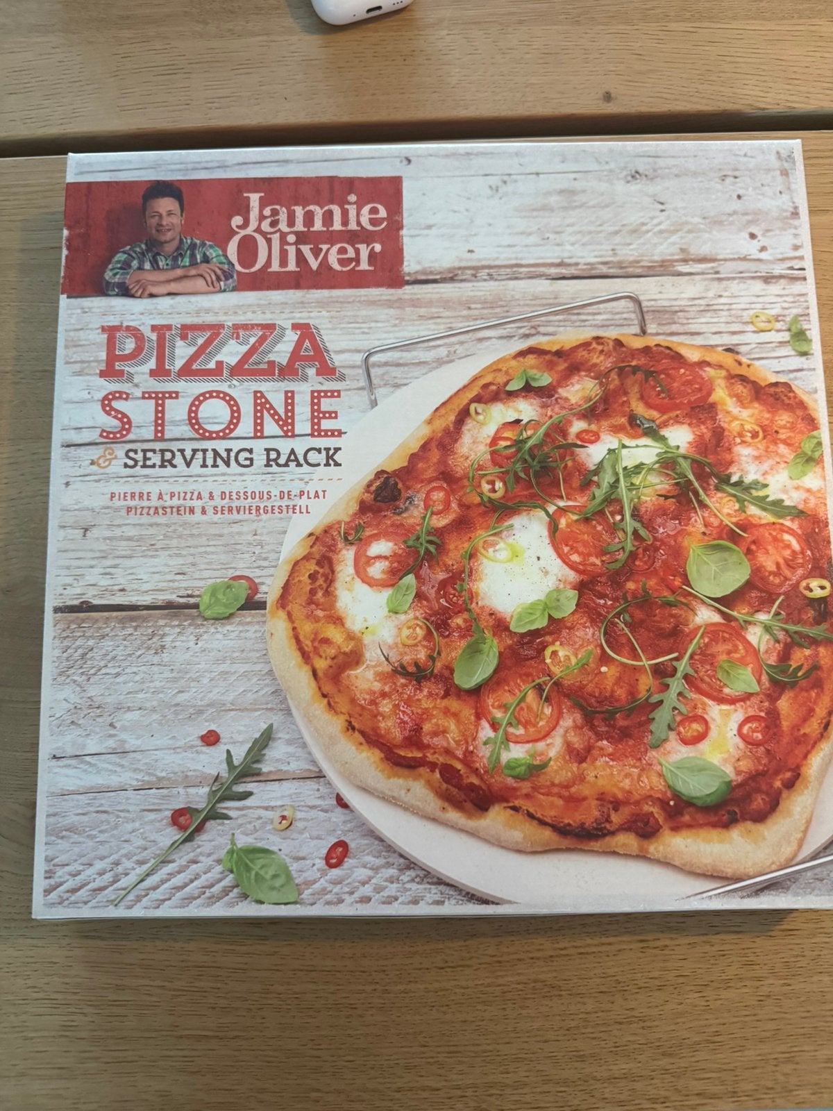 Pizza steen Jamie Oliver met serving rack, Ophalen of Verzenden, Nieuw