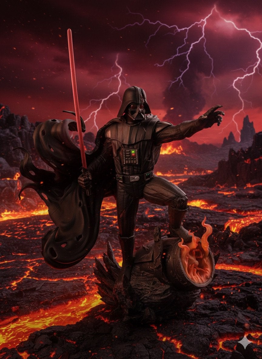 DARTH VADER - handpainted, Ophalen of Verzenden, Zo goed als nieuw, Beeldje of Buste