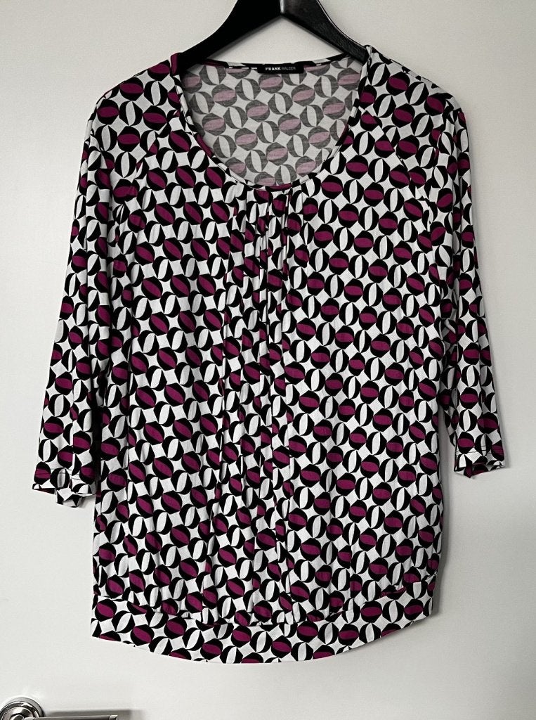Frank Walder Shirt met ¾ mouw maat 46, Overige kleuren, Gedragen, Frank Walder, Shirt of Top