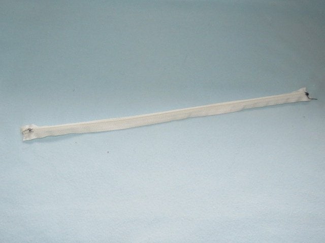 1 EURO OF GRATIS ZGAN witte rits 45 cm metalen schuivertje, Ophalen, Zo goed als nieuw, Rits of Sluiting