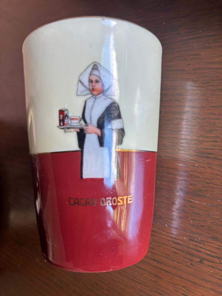 Vintage Droste beker - Cacao Droste, Ophalen of Verzenden