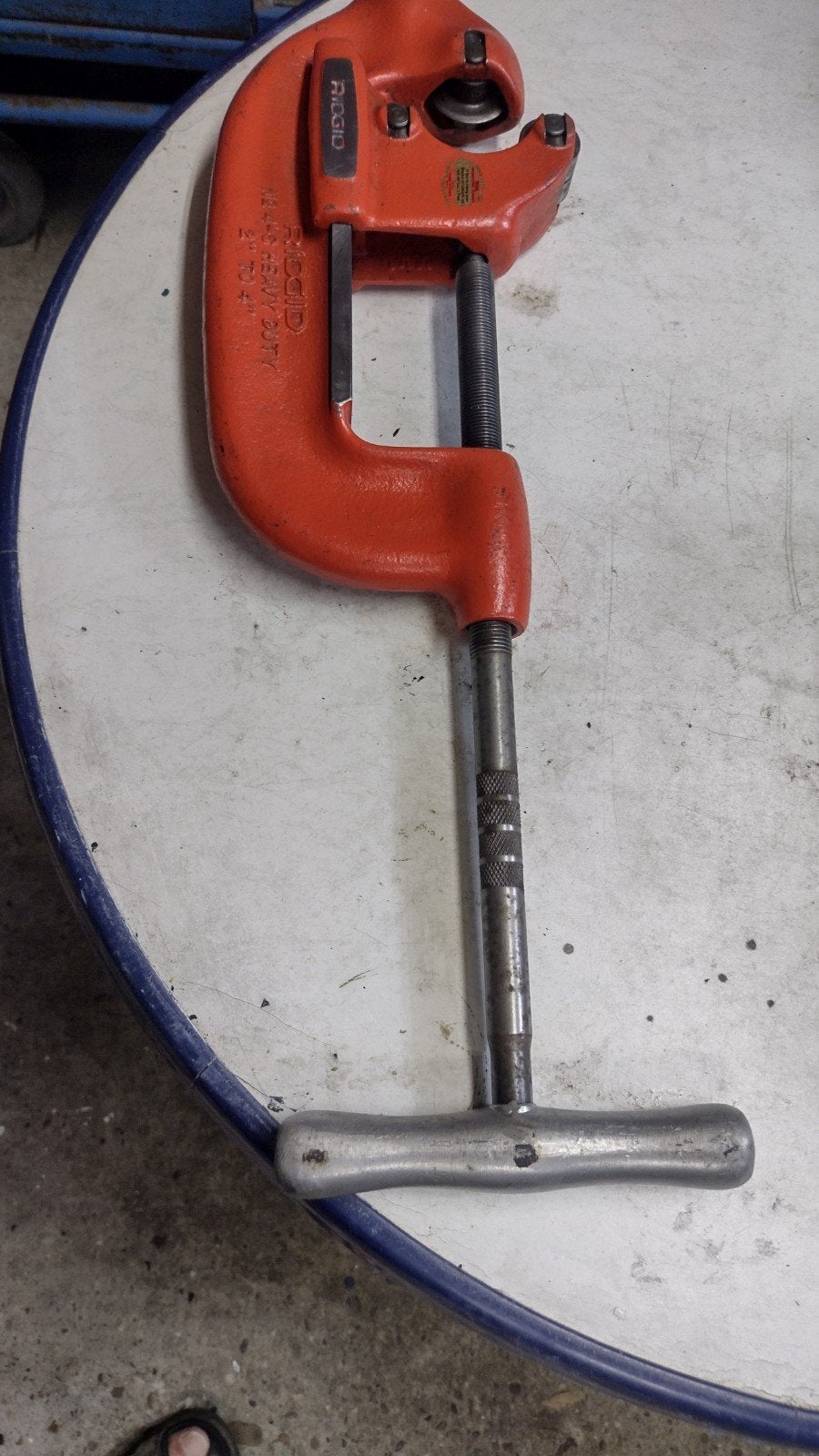 Ridgid pijpsnijder  heavy duty in zeer goede staat, Ophalen of Verzenden, Zo goed als nieuw, Snijgereedschap, Ridgid