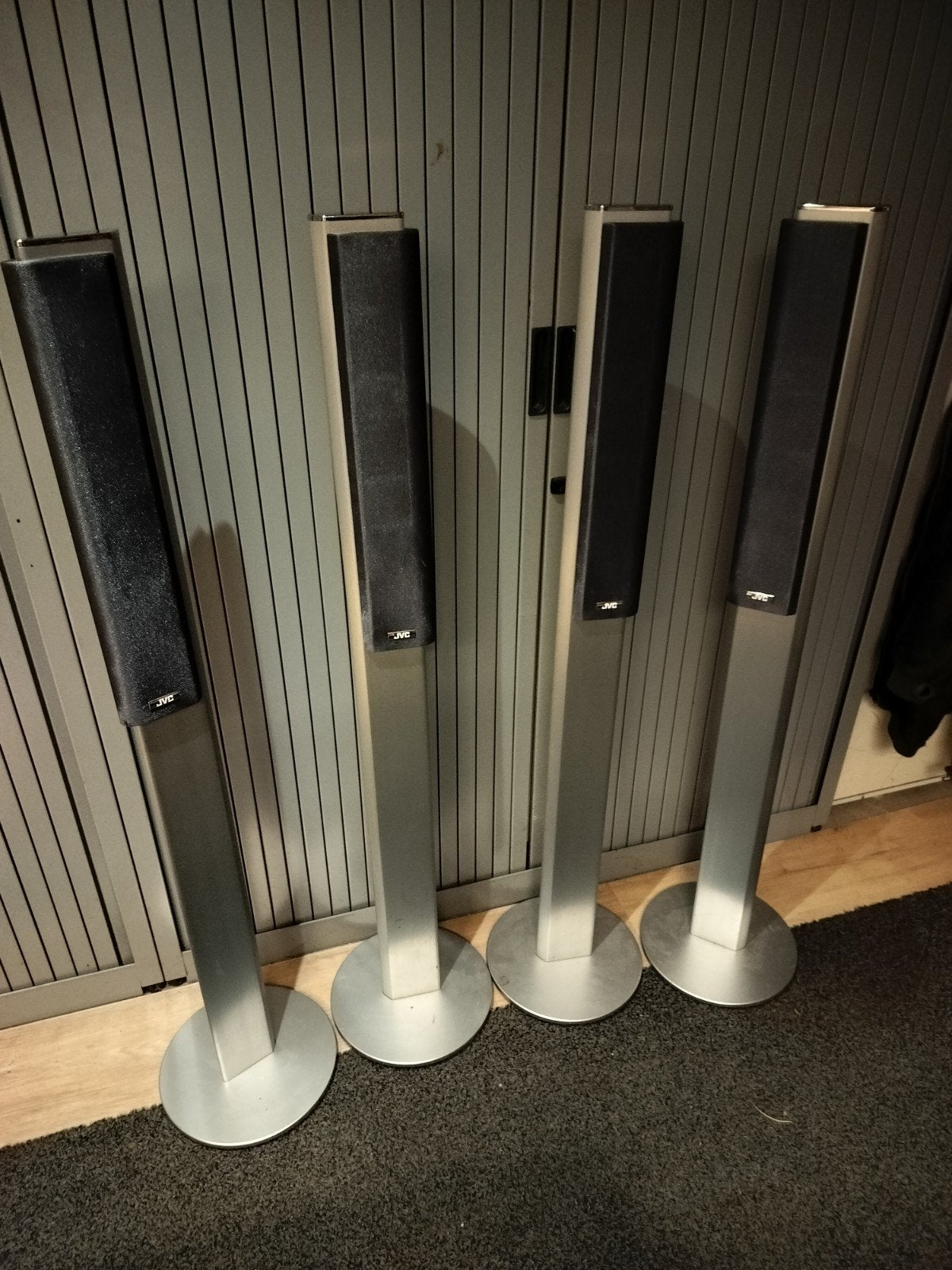 4 JVC luidspreker zuilen,met subwoofer, Ophalen, Subwoofer, JVC