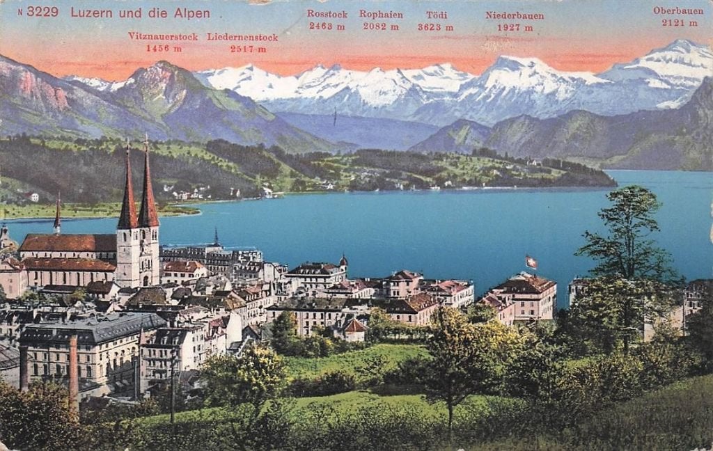 702-454-021 Luzern Und Die Alpen, Verzamelen, Ansichtkaarten | Buitenland, Verzenden, Voor 1920, Overig Europa