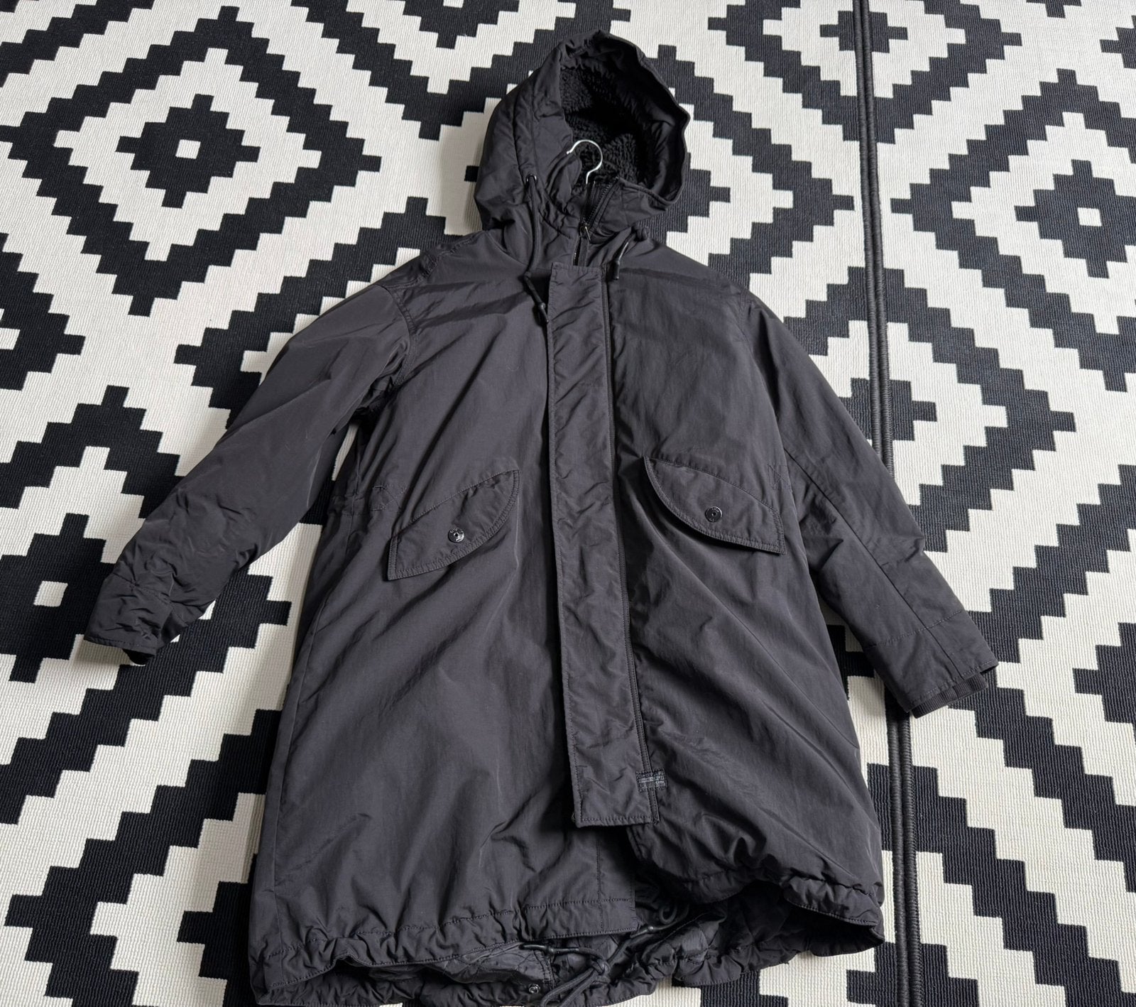 G-star zwart fishtail parka met capuchon / ZGAN / maat  L, Ophalen of Verzenden, Gedragen, Maat 42/44 (L), Groen