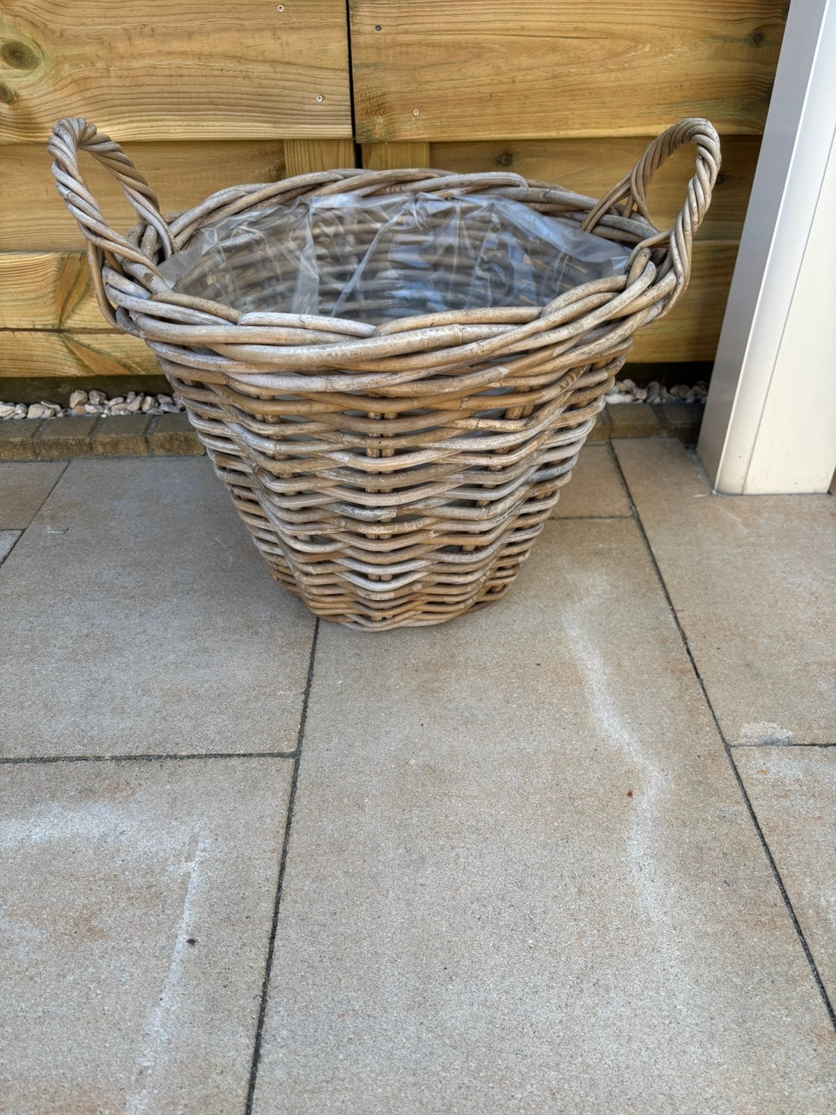 Grote rattan mand, Ophalen, Rond, Overige materialen, 25 tot 40 cm