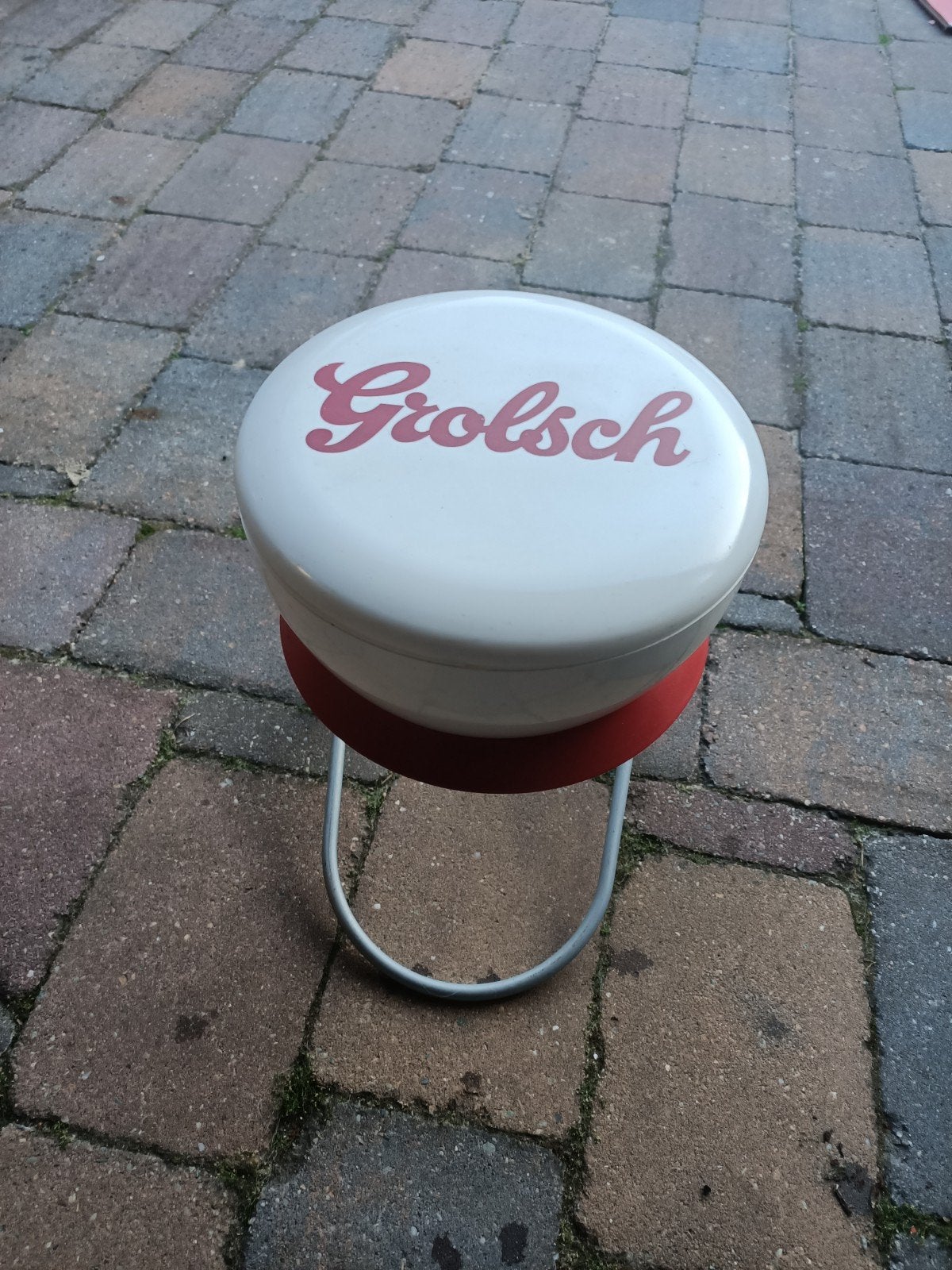 Grolsch kruk met opbergruimte, Ophalen of Verzenden, Gebruikt, Kunststof