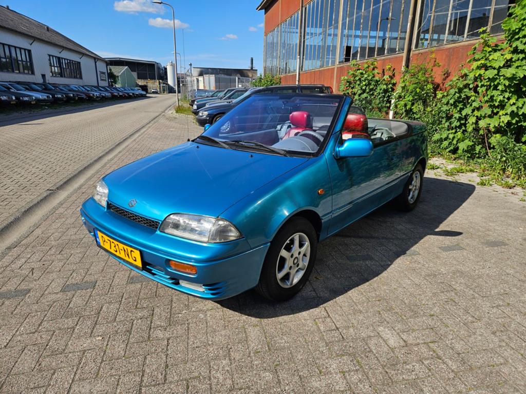 Suzuki Swift 1.3 Cabrio 1995, Auto's, Voorwielaandrijving, 4 cilinders, Cabriolet, Blauw