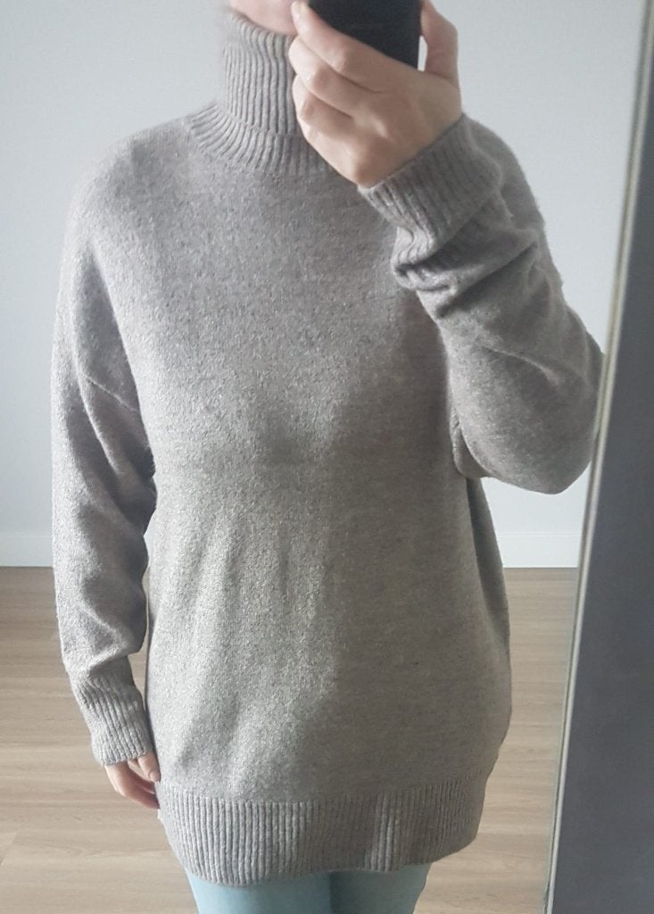 Lange Trui Beige met Col Nieuw Ongedragen, Maat 38/40 (M), H&M, Verzenden, Beige