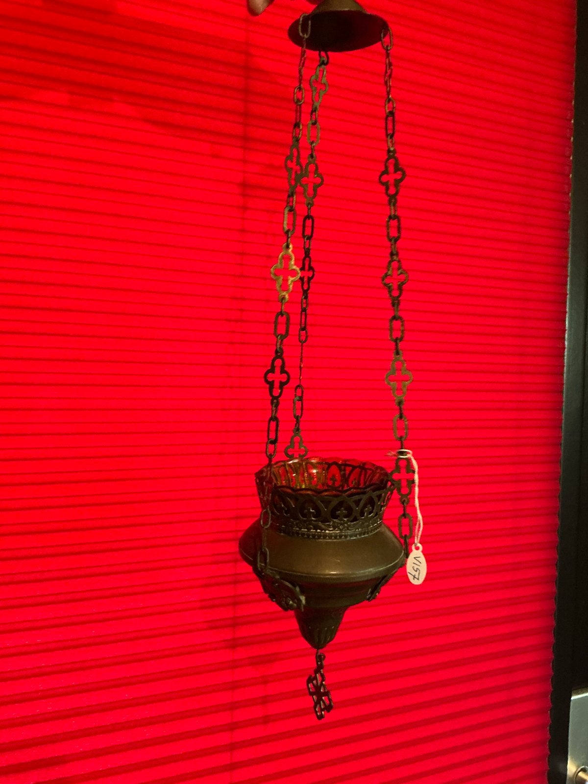 Antieke Franse godslamp ❤️ kerk, Antiek en Kunst, Antiek | Religie, Ophalen of Verzenden