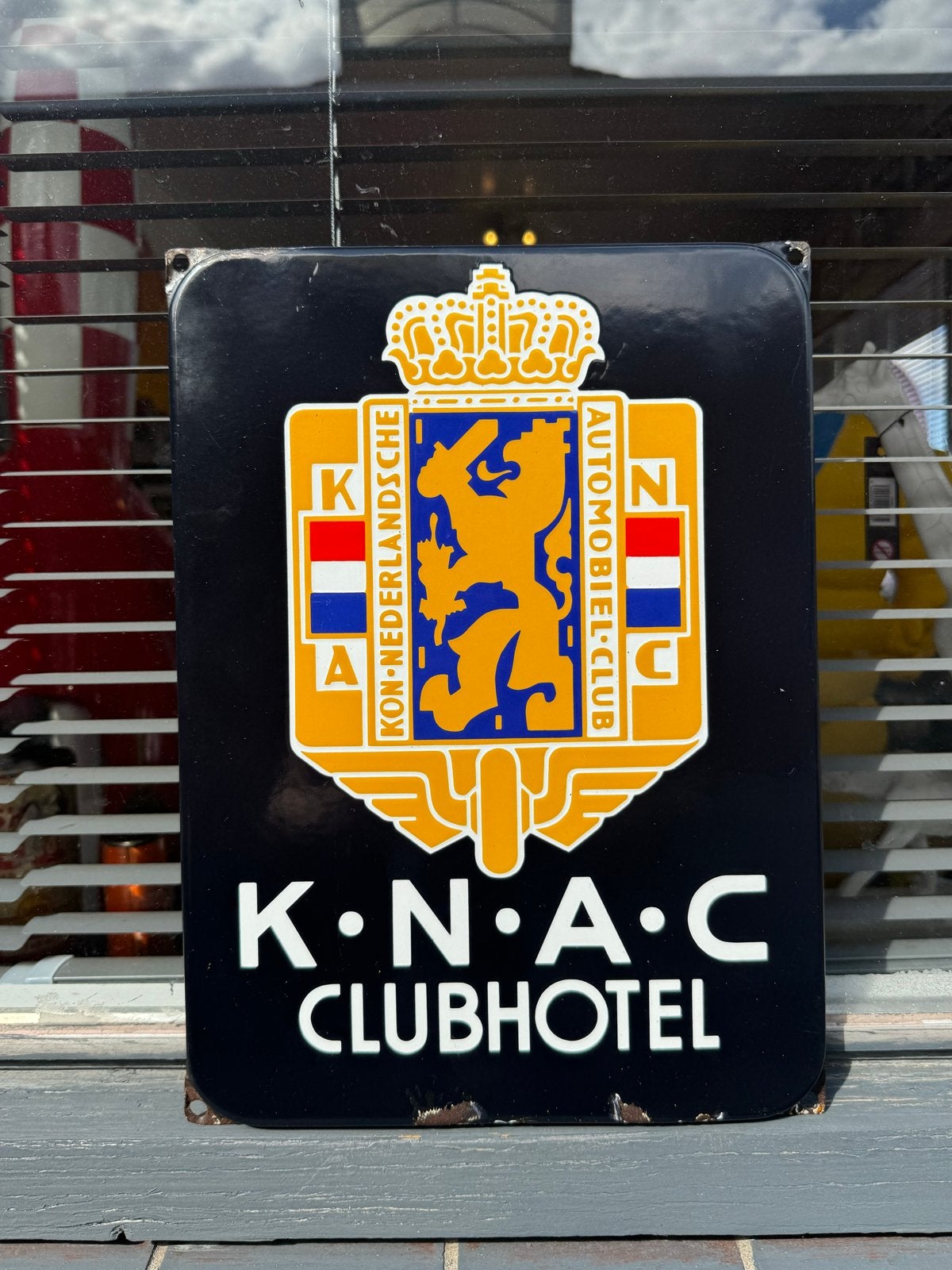 Vintage K.N.A.C. Clubhotel Emaille Reclamebord, Ophalen of Verzenden