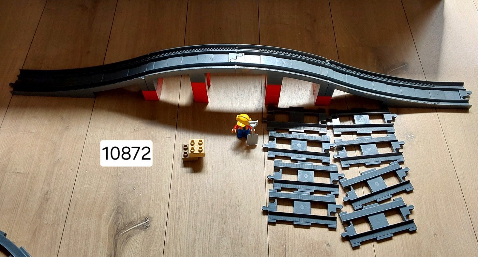 LEGO Duplo 10872 Treinbrug en Rails🦋, Ophalen of Verzenden, Gebruikt