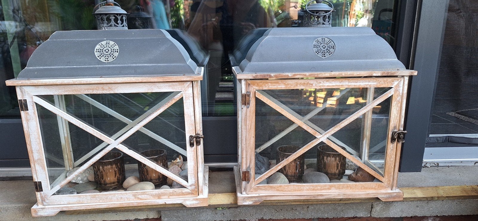2 windlichten, Tuin en Terras, Ophalen, IJzer