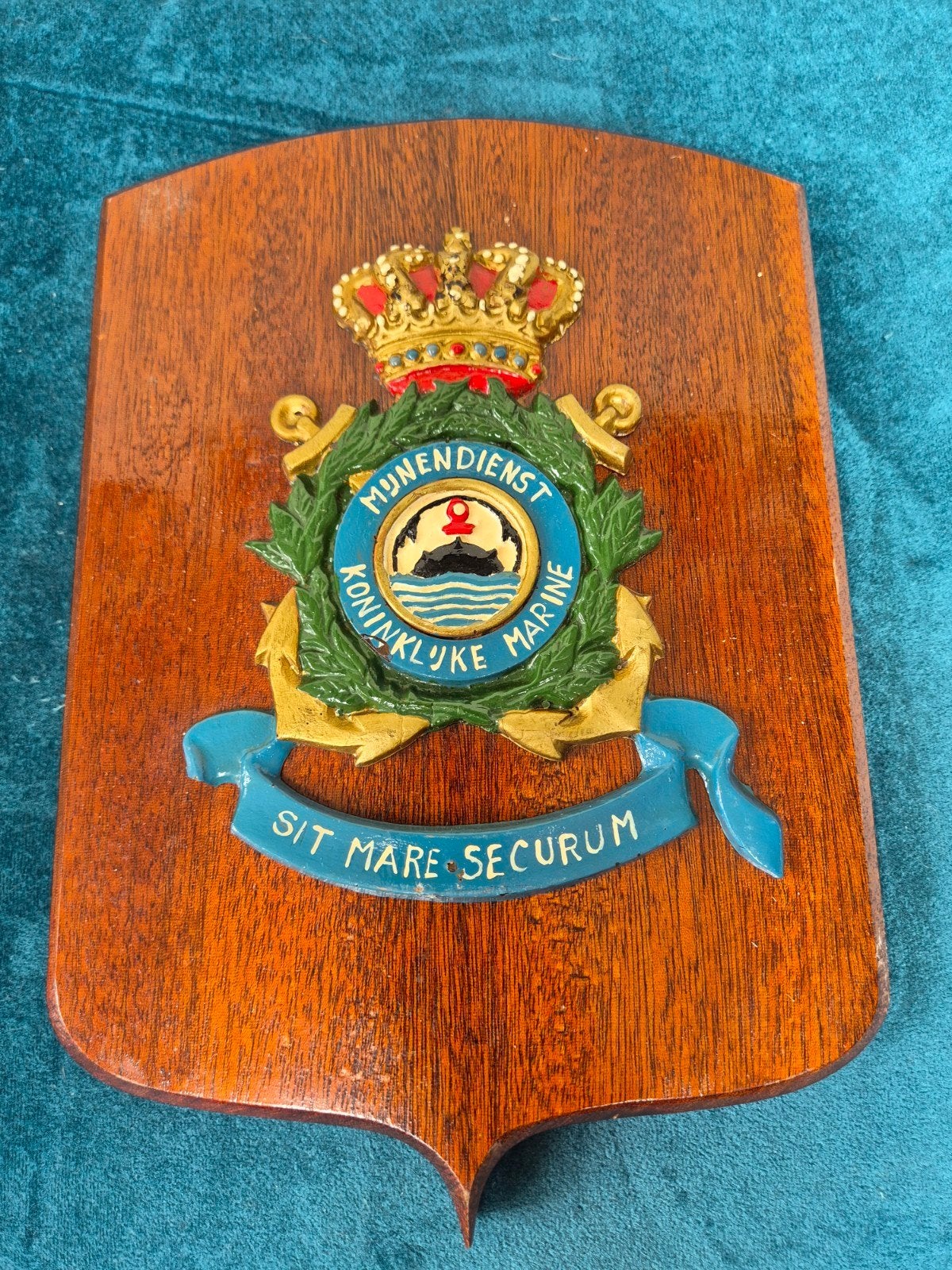Wapenschild Mijnendienst Koninklijke Marine, Ophalen of Verzenden, Marine, Nederland, Embleem of Badge