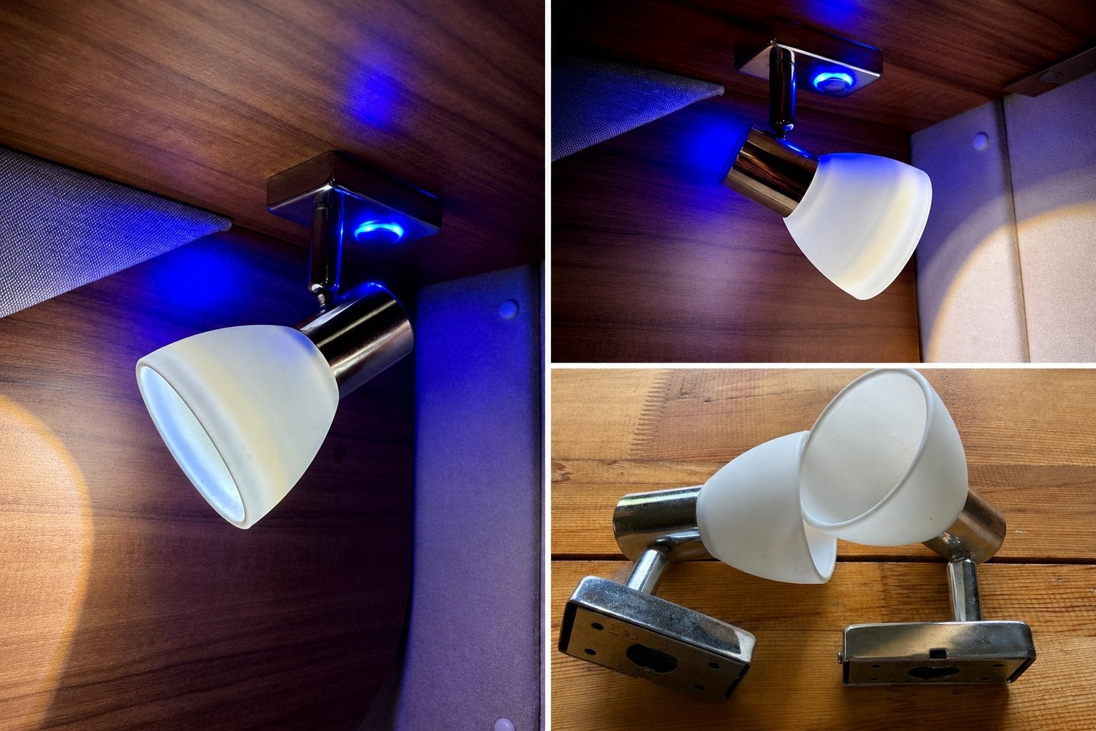 Set van 2 originele Hymer camper leeslampjes/sfeerverlichtin, Caravans en Kamperen, Camper-accessoires, Ophalen of Verzenden, Gebruikt