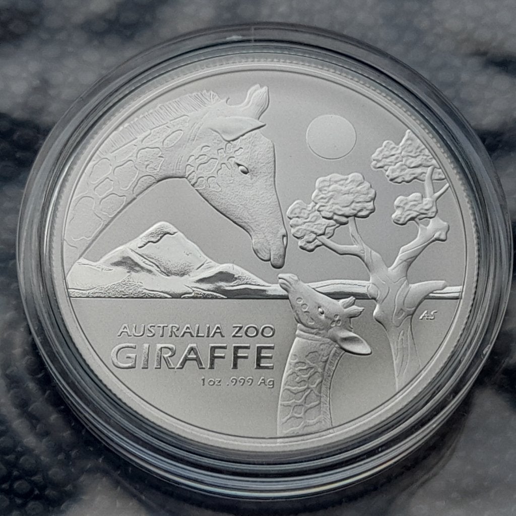 2024 Australia Zoo Giraffe 1 oz silver BU, Ophalen of Verzenden, Zilver