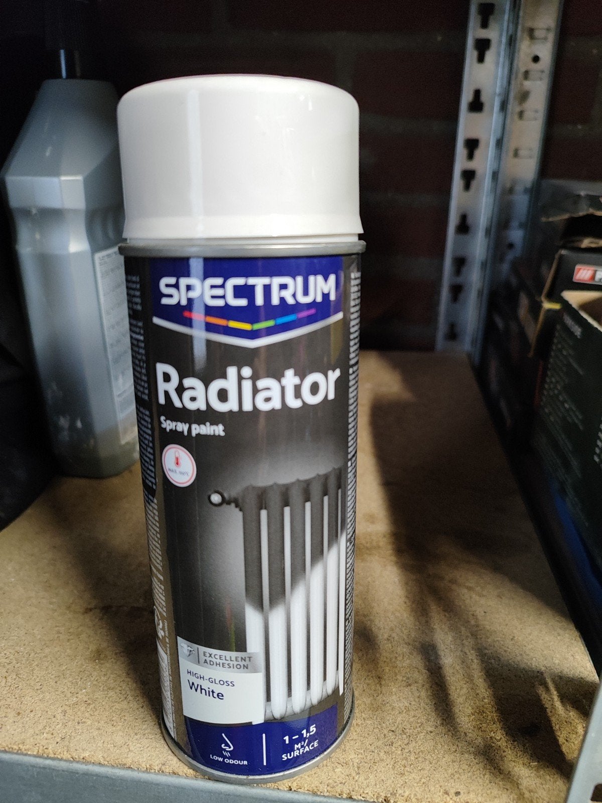 5 bussen Spectrum Radiator Spray Paint Wit Hoogglans, Ophalen, Nieuw, Wit, Lak