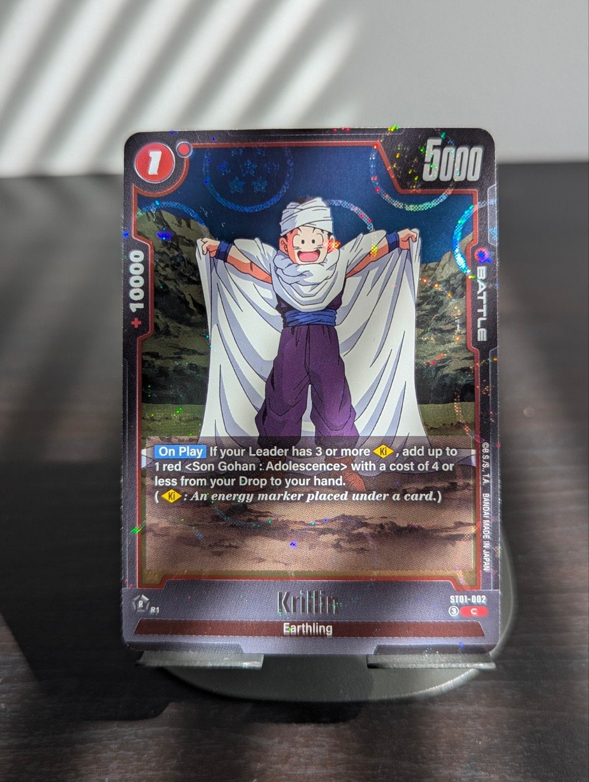 Dragon Ball Super - Krillin (ST01-002) v2, Ophalen of Verzenden, Zo goed als nieuw, Losse kaart